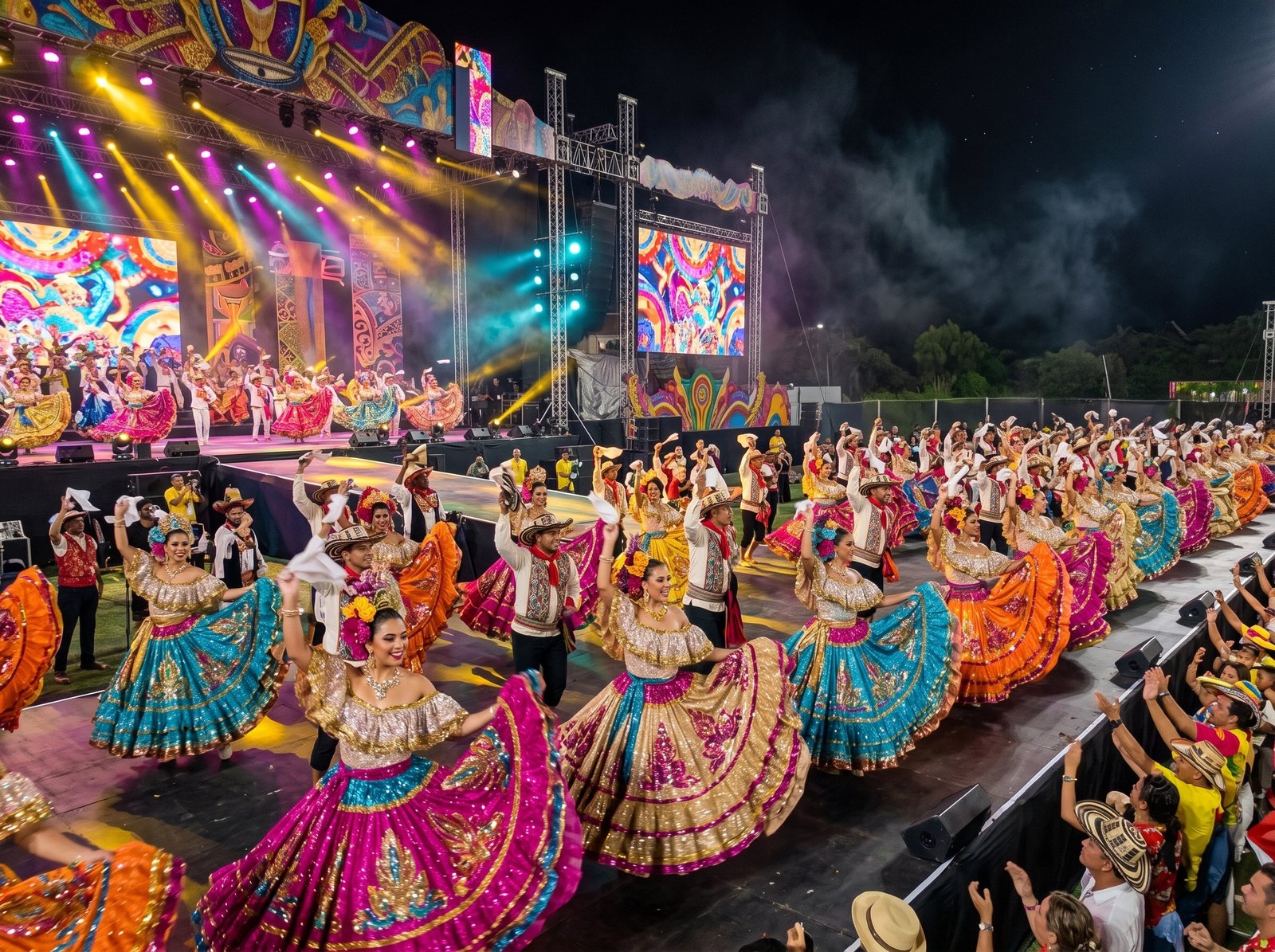 Show de coronación de la Reina del Carnaval en el Estadio Romelio Martínez