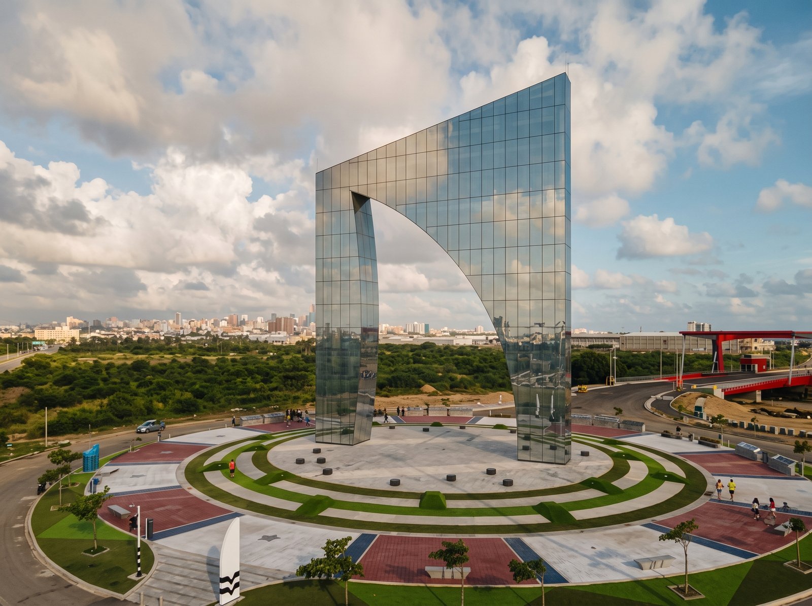 Monumento Ventana de Campeones en el Gran Malecón de Barranquilla
