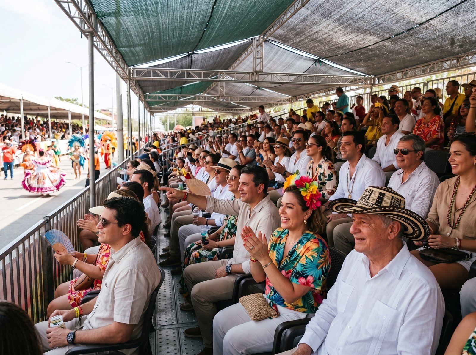 Palco techado en Zona Norte con silletería cómoda para 3 días de desfile