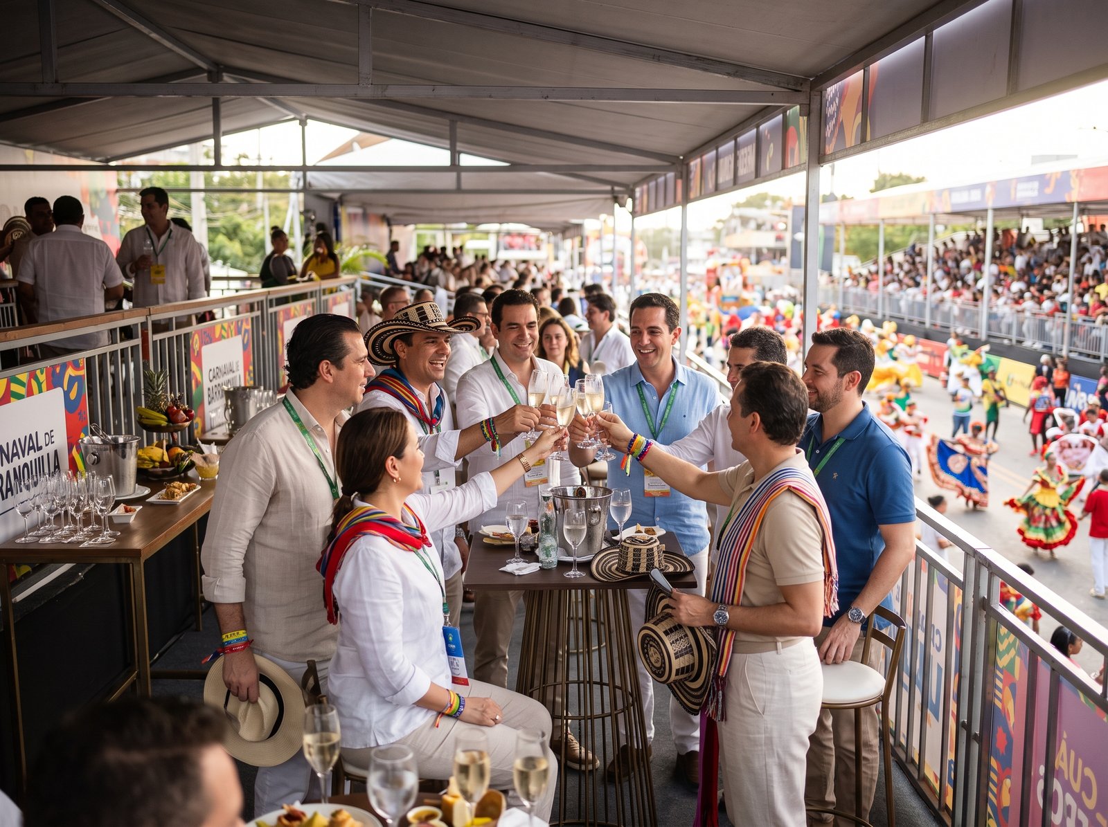 Carnaval de Barranquilla para Empresas y Grupos: Palcos Corporativos, Salas Lounge y Viajes de Incentivo B2B